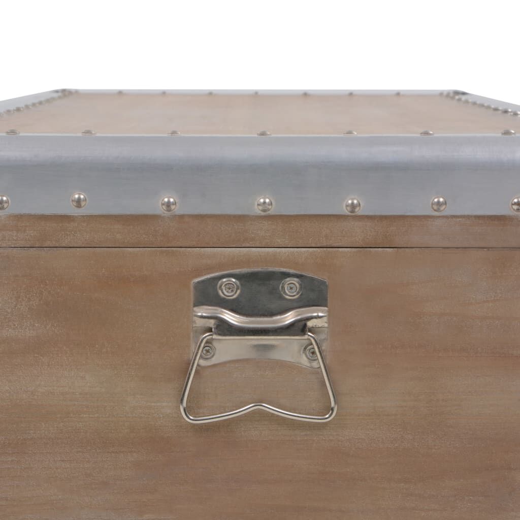 vidaXL Storage Box Solid Fir Wood 91x52x40 cm Brown