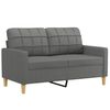 vidaXL 3 Piece Sofa Set with Cushions Dark Grey Fabric