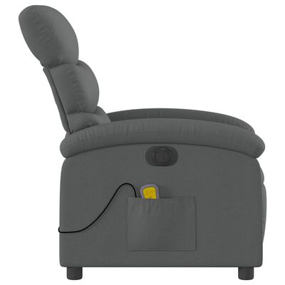 vidaXL Electric Massage Recliner Chair Dark Grey Fabric