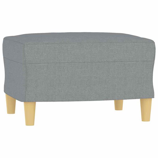 vidaXL Footstool Light Grey 60x50x41 cm Fabric