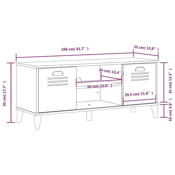 vidaXL Shoe Bench VIKEN Black 106x35x45 cm Engineered Wood