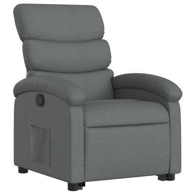 vidaXL Stand up Recliner Chair Dark Grey Fabric