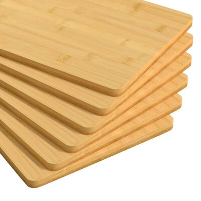 vidaXL Breakfast Plates 6 pcs 22x14x0.8 cm Bamboo