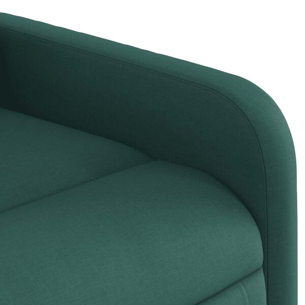 vidaXL Electric Massage Recliner Chair Dark Green Fabric