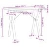 vidaXL Dining Table Y-Frame 100x50x75 cm Solid Wood Pine and Steel