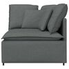 vidaXL Modular Sofa Corner Module with Cushions Dark Grey 100 cm