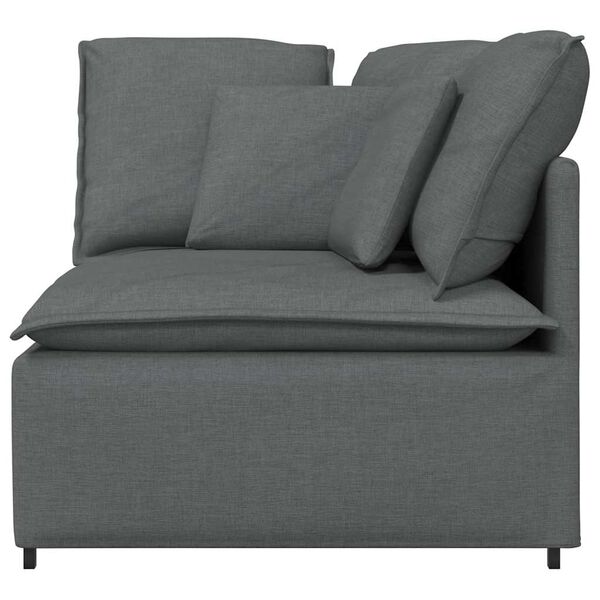 vidaXL Modular Sofa Corner Module with Cushions Dark Grey 100 cm