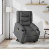 vidaXL Stand up Massage Recliner Chair Dark Grey Fabric