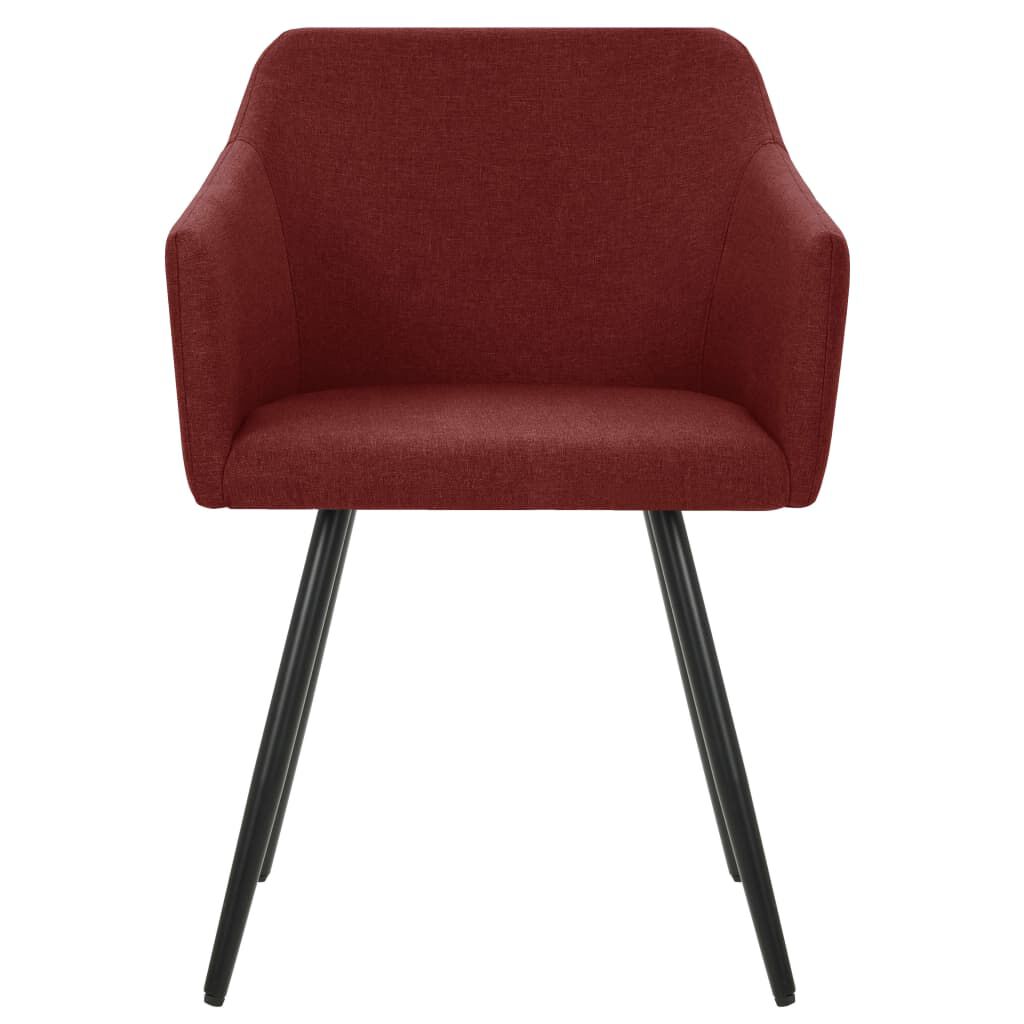 vidaXL Dining Chairs 2 pcs Wine Red Fabric