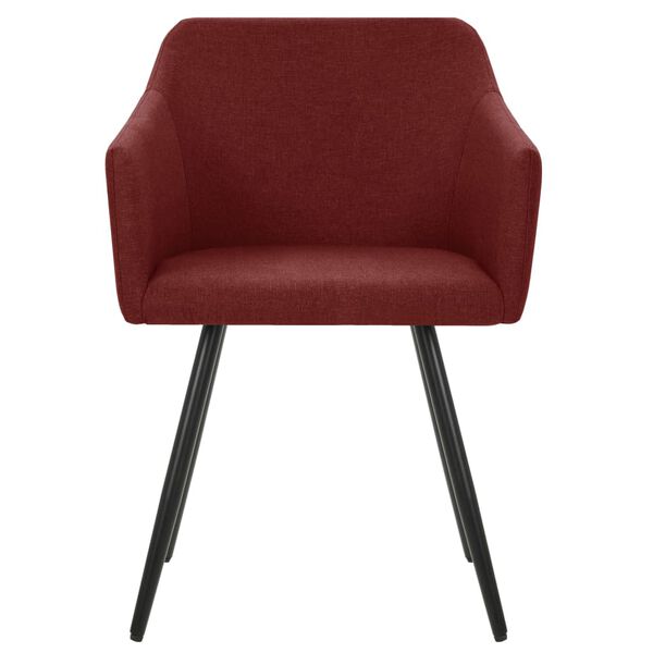 vidaXL Dining Chairs 2 pcs Wine Red Fabric