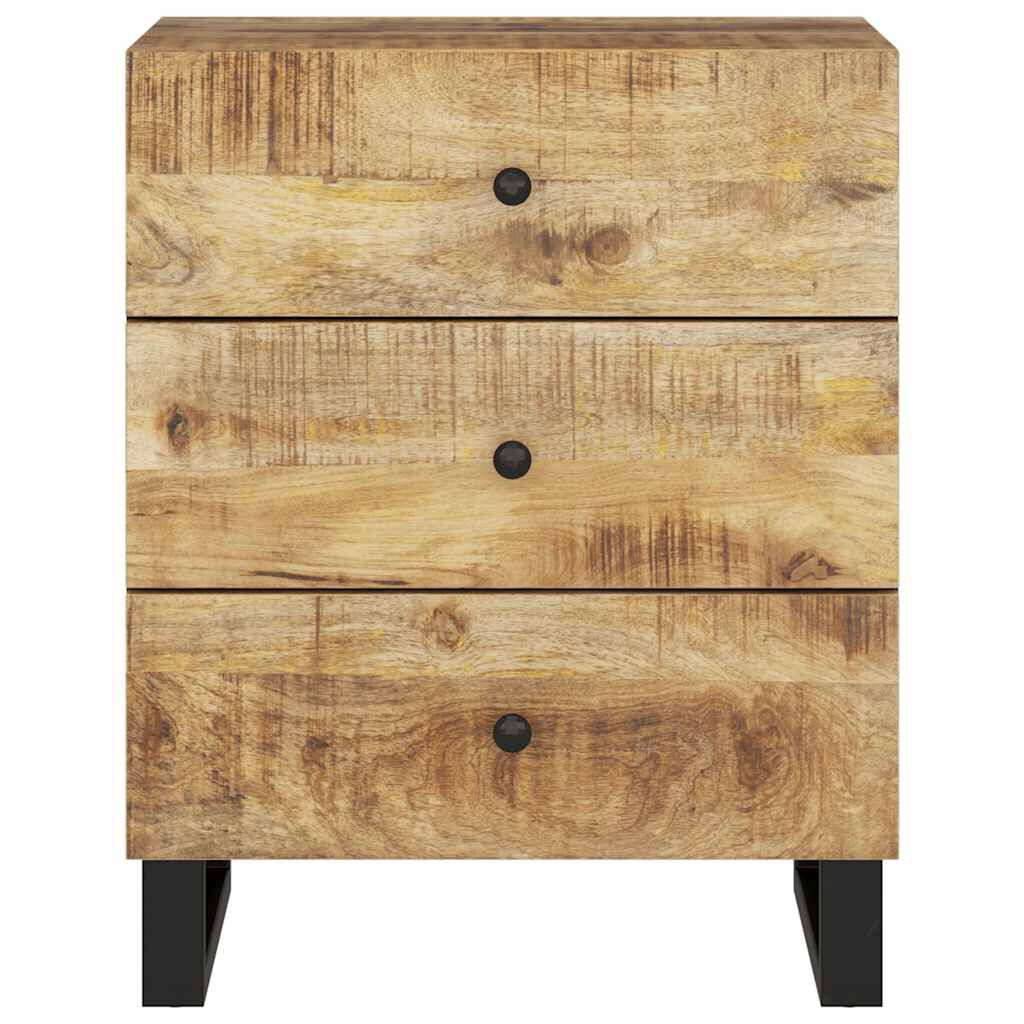 vidaXL Bedside Cabinet 50x33x62 cm Solid Wood Mango&Engineered Wood