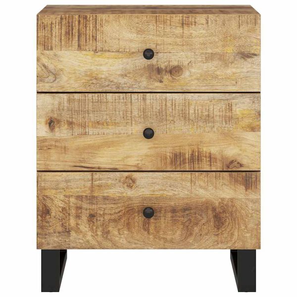vidaXL Bedside Cabinet 50x33x62 cm Solid Wood Mango&Engineered Wood