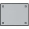 vidaXL Wall-mounted Magnetic Board Black 50x40 cm Tempered Glass