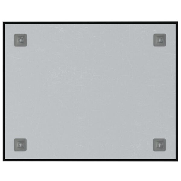 vidaXL Wall-mounted Magnetic Board Black 50x40 cm Tempered Glass