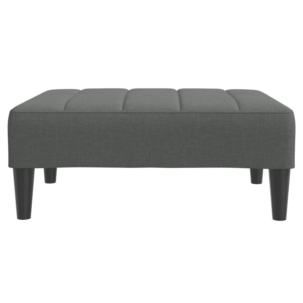 vidaXL Footstool Dark Grey 77x55x31 cm Fabric