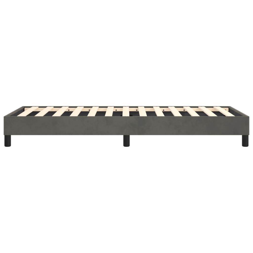 vidaXL Bed Frame without Mattress Dark Grey Twin XL Velvet (US Only)