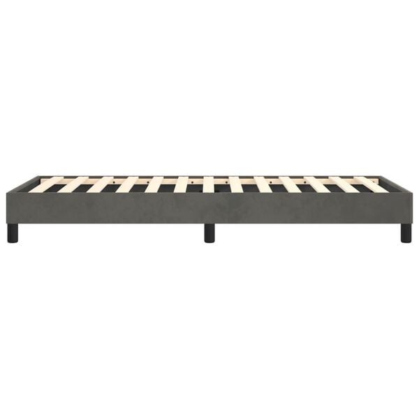 vidaXL Bed Frame without Mattress Dark Grey Twin XL Velvet (US Only)