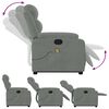 vidaXL Stand up Massage Recliner Chair Light Grey Velvet