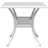 vidaXL 3 Piece Bistro Set White Cast Aluminium