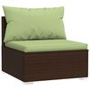 vidaXL 8 Piece Garden Lounge Set with Cushions Poly Rattan Brown