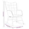 vidaXL Rocking Chair with a Stool Cream Fabric