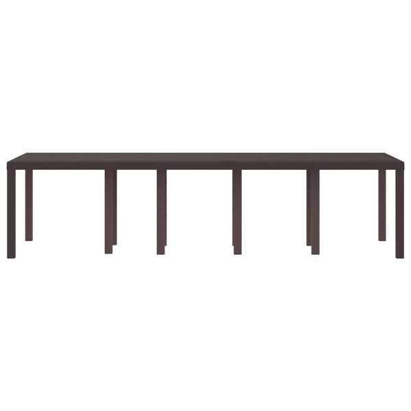 vidaXL Garden Table Brown 300 x 100 x 73 cm Poly Rattan