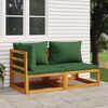 vidaXL 2 Piece Garden Sofa Set with Cushions Solid Wood Acacia