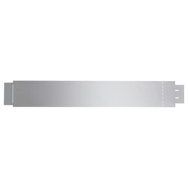 Set of 5 Flexible Lawn Fence Galvanised Steel 100 x 14 cm