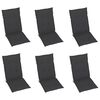 vidaXL Garden Reclining Chairs 6 pcs with Cushions Solid Acacia Wood
