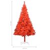 vidaXL Artificial Pre-lit Christmas Tree with Ball Set Red 240 cm PVC