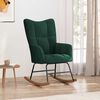 vidaXL Rocking Chair Dark Green Velvet