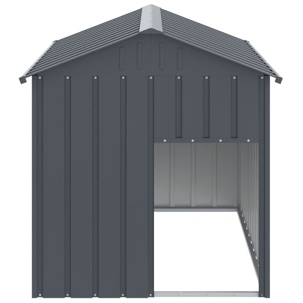 vidaXL Dog House with Roof Anthracite 117x153x123 cm Galvanised Steel