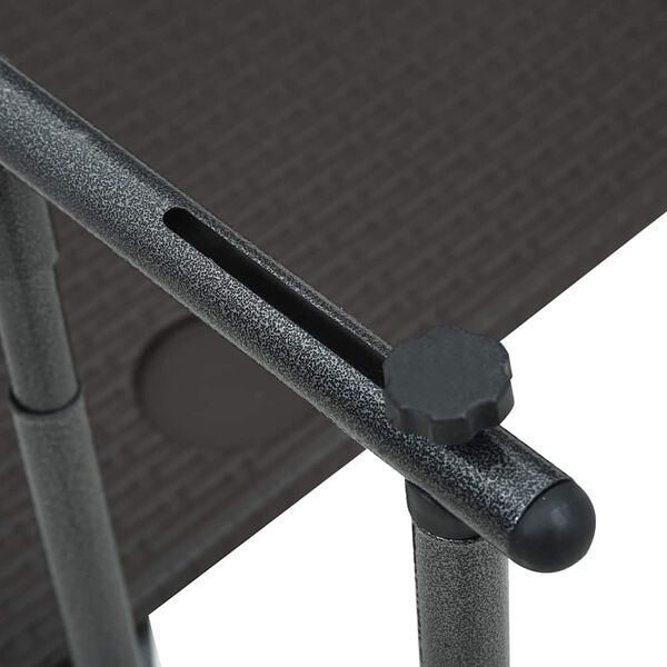vidaXL Hanging Balcony Table Brown 60x64x83.5 cm Plastic Rattan Look
