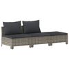 vidaXL 7 Piece Garden Lounge Set with Cushions Grey Poly Rattan