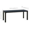 vidaXL 3 Piece Garden Dining Set Steel and WPC Black