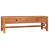 vidaXL TV Cabinet | Natural Teak | Teak wood, plywood | 140 cm width | Rustic