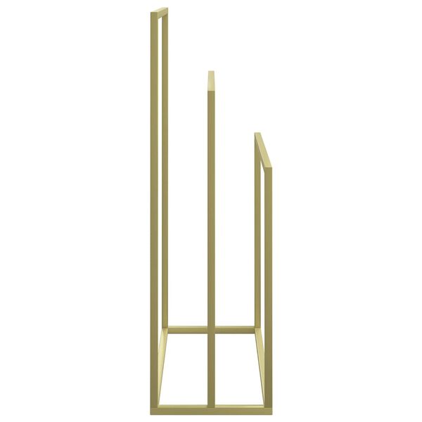 vidaXL Freestanding Towel Rack Gold 48x24x79 cm Iron