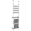 vidaXL Telescopic Shoe Rack with Rods Aluminium
