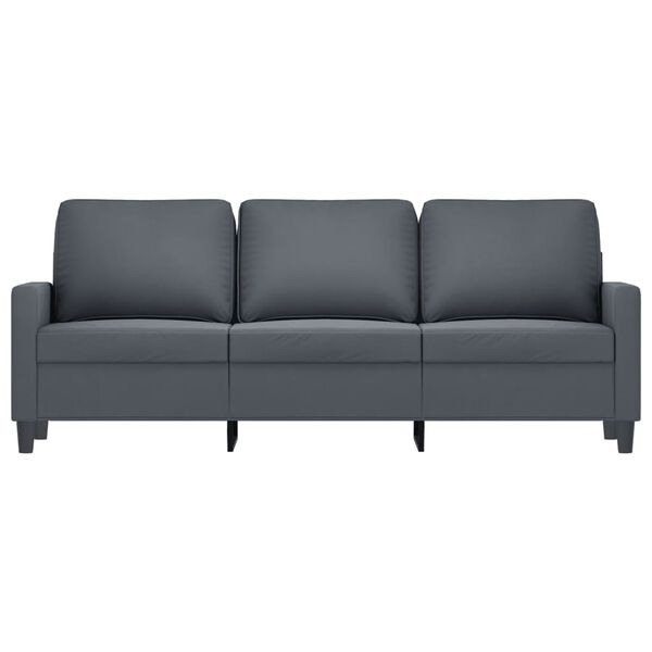 vidaXL 3-Seater Sofa Dark Grey 180 cm Velvet