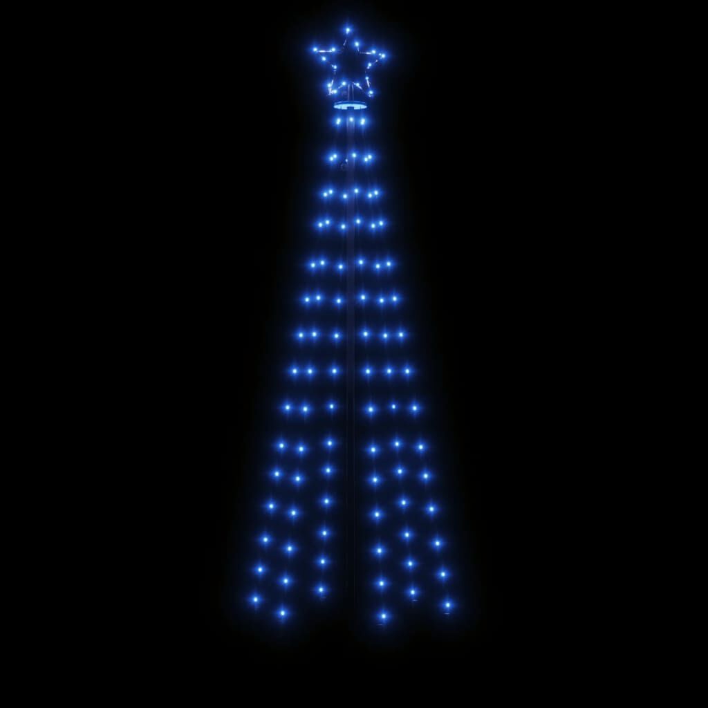 vidaXL Christmas Tree with Spike Blue 108 LEDs 180 cm