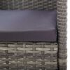 vidaXL 7 Piece Garden Dining Set with Cushions Anthracite Poly Rattan