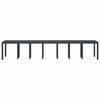 vidaXL Garden Dining Table Anthracite 400 x 100 x 73 cm Poly Rattan