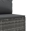 vidaXL 11 Piece Garden Sofa Set with Cushions Grey Poly Rattan