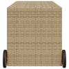 vidaXL Garden Storage Box with Wheels Mix Beige 283L Poly Rattan