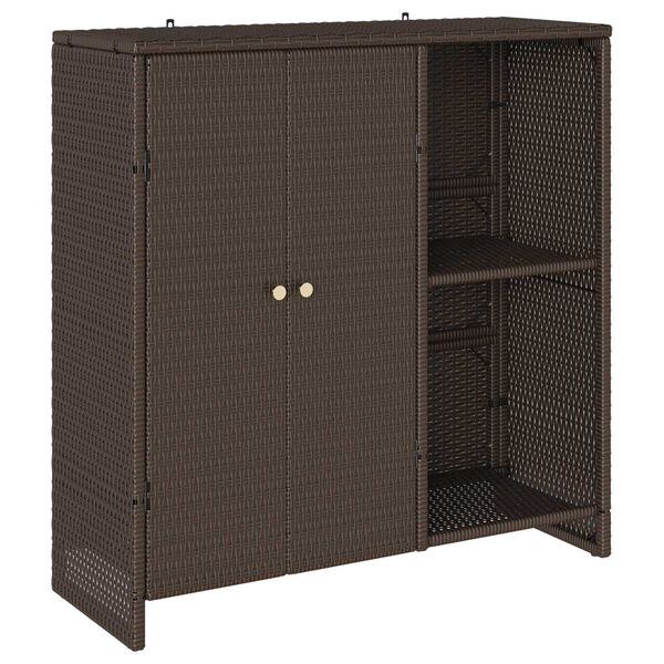 vidaXL Storage Cabinet Brown 100x36x102 cm Rattan