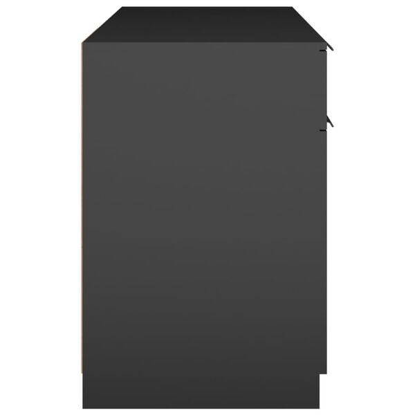 vidaXL Desk Black 100x50x75 cm Engineered Wood