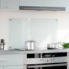 vidaXL Kitchen Backsplash Transparent 90 x 50 cm Tempered Glass