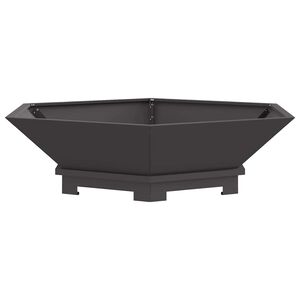 vidaXL Fire Pit Black 100 x 100 x 28 cm Cold-rolled steel