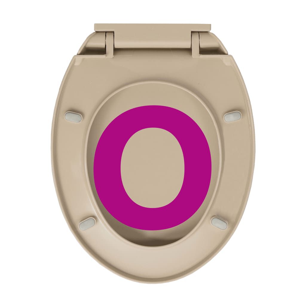 vidaXL Soft-Close Toilet Seat Quick Release Beige Oval