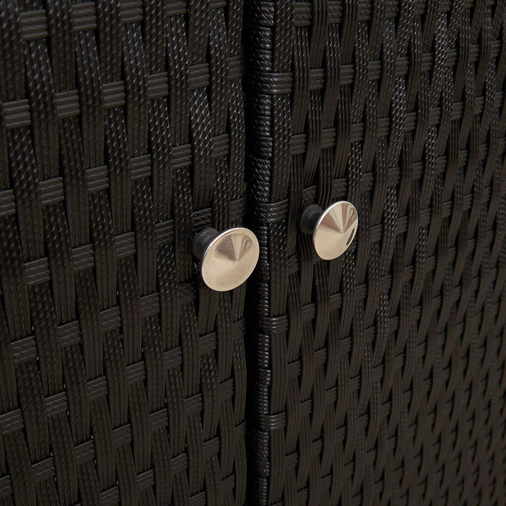 vidaXL Storage Cabinet Black 100x36x102 cm Rattan